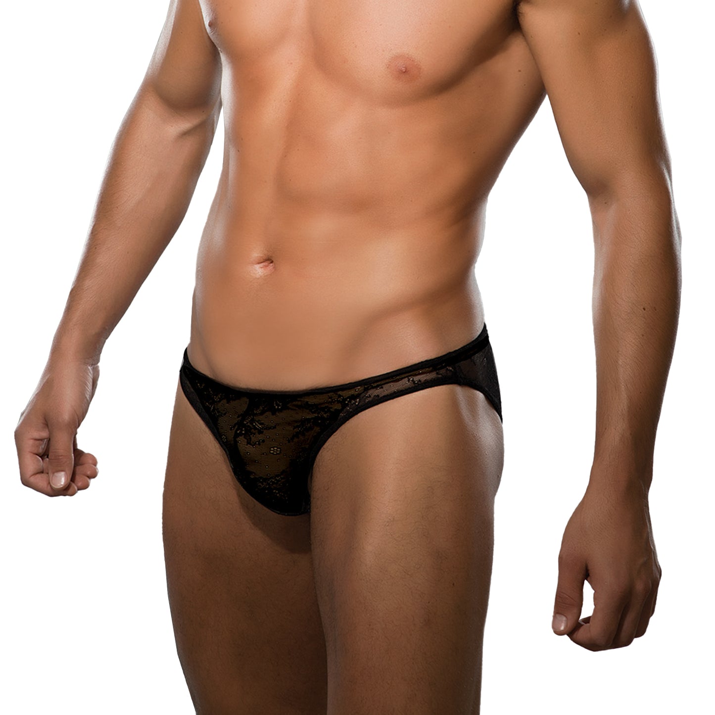 Lace Mini Brief Black