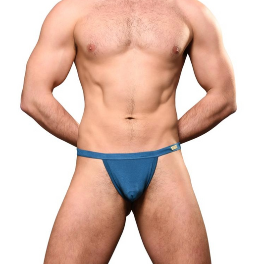 Almost Naked SEX Bamboo Thong Electric Blue
